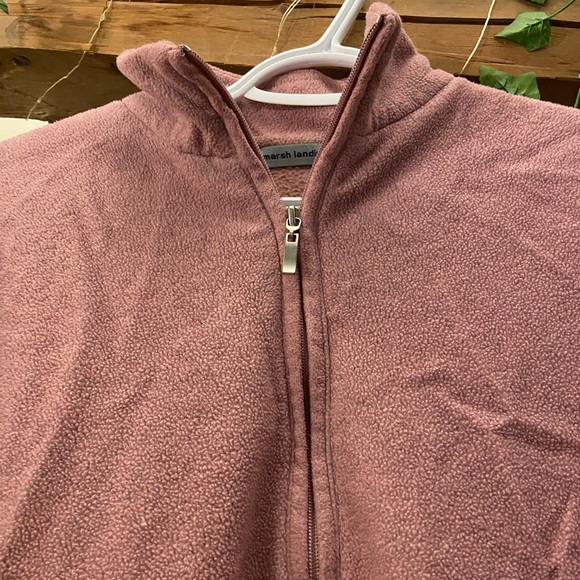 Pink fleece quarter zip up. Fits like a larger medium - Picture 3 of 4